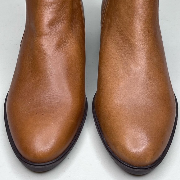 Lauren Ralph Lauren Boho Shelli Sz 9 Leather Ankle Side Zip Boots - Picture 4 of 12